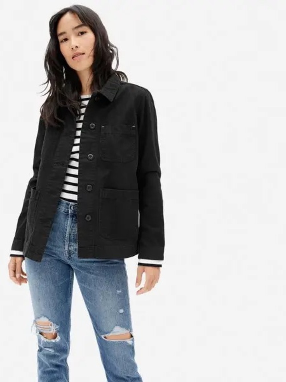 Everlane size S 100% Black Women's Utility Jacket